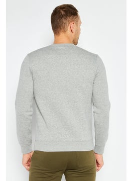 Champion Men Sportswear Fit Long Sleeve Training Sweatshirt, Heather Grey  - Image 4
