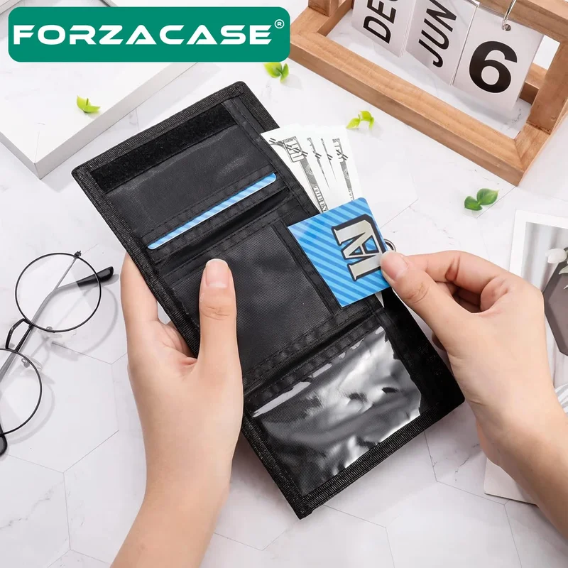 Forzacase 4-Compartment Interior Zippered Velcro Closure Neck Hanging Military Wallet - FC615