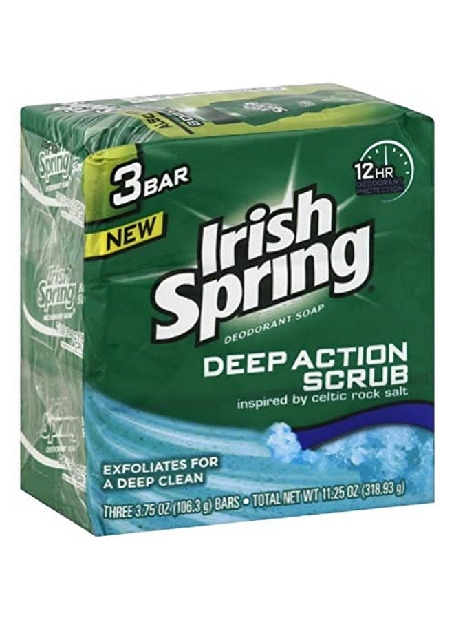 Irish Spring Rish Spring Deep Action Scrub Bar Soap 3 Pack - Image 1