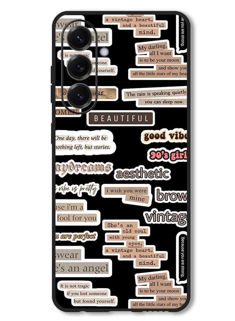 Theodor Case Compatible with Samsung Galaxy M56 6.74 Inch Protection Shockproof Bumper Cover Beautiful Quote - Image 1