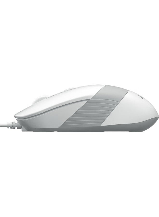 A4TECH Fm10S Silent Wireless Mouse For Laptop And Desktop, Office And Home Use, Portable, Non-Slip Dual-Color Wing Design, Usb Interface, Ivory White - Image 1