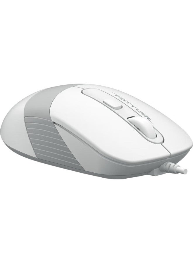 A4TECH Fm10S Silent Wireless Mouse For Laptop And Desktop, Office And Home Use, Portable, Non-Slip Dual-Color Wing Design, Usb Interface, Ivory White - Image 3