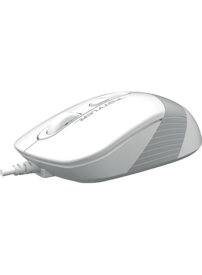A4TECH Fm10S Silent Wireless Mouse For Laptop And Desktop, Office And Home Use, Portable, Non-Slip Dual-Color Wing Design, Usb Interface, Ivory White - Image 2
