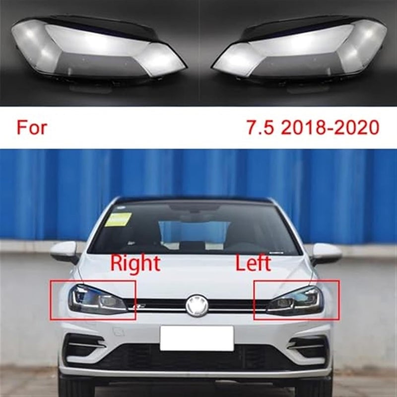 QASULER Headlight Lens Cover for VW Golf 7.5 - Image 2