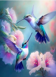 Excefore Diamond Painting Kits for Adults for Beginners 12x16inch Birds Hummingbird DIY 5D Diamond Art Kits Full Drill Diamond Dots Paintings with Diamonds Gem Arts Crafts for Home Wall Decor Gifts  - Image 1