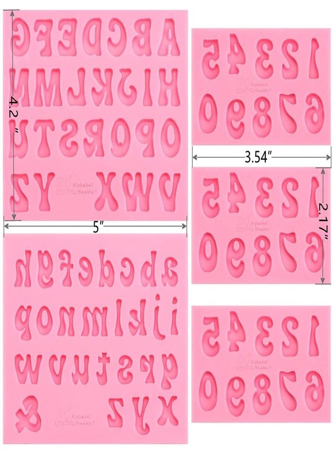 بي تي واي ام اس مجموعة من 5 قوالب سيليكون لأحرف وأرقام صغيرة، من 0 إلى 9، وأحرف كبيرة وصغيرة، مثالية لخبز الحلوى والفراولة المغطاة بالشوكولاتة وتزيين الكيك. - Image 3