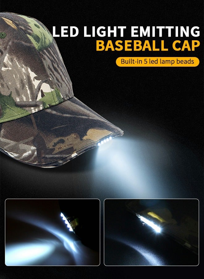 GROIC LED Headlamp Hat,Outdoor Cap,Bright Hands Free Lighted Battery Powered Headlamp,Hi-Beam Cap,Fishing Cap - Image 3