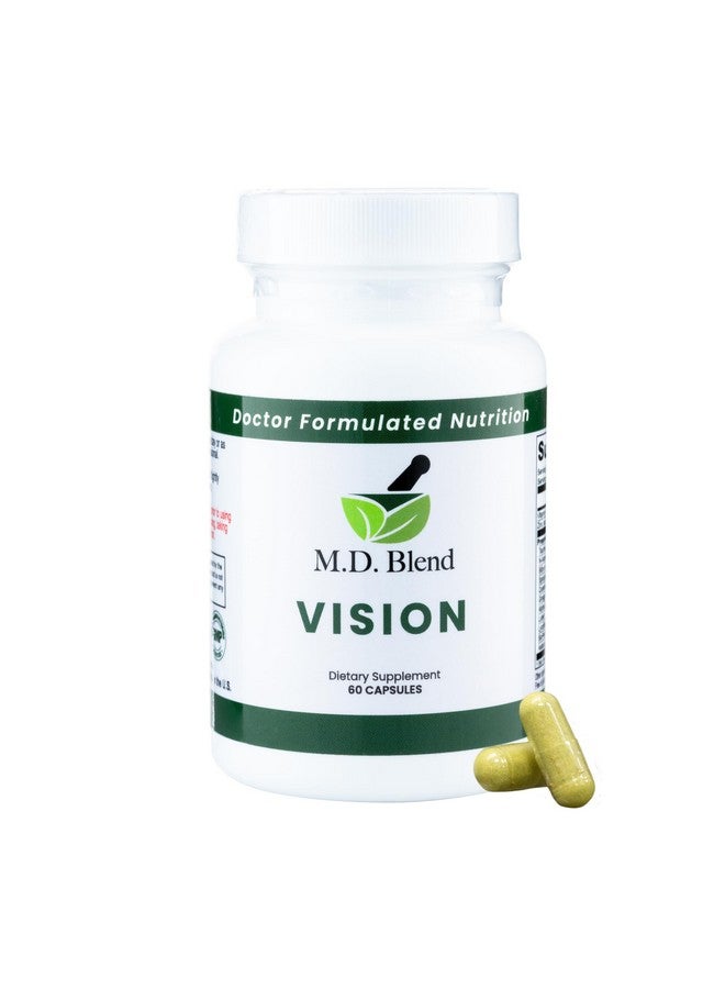 M.D. Blend Vision - Expert Formulated - Natural Robust Blend for Eye Wellness - with Lutein, Zeaxanthin, Astaxanthin, Zinc, Thiamine, Vitamins A & C - 30 Capsules (1 Pack) - Image 1
