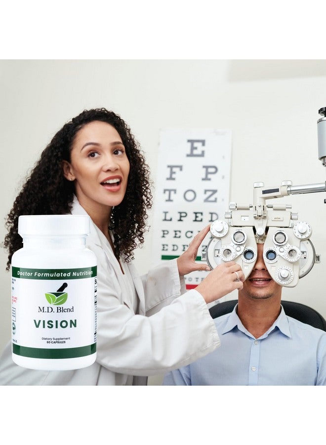 M.D. Blend Vision - Expert Formulated - Natural Robust Blend for Eye Wellness - with Lutein, Zeaxanthin, Astaxanthin, Zinc, Thiamine, Vitamins A & C - 30 Capsules (1 Pack) - Image 3