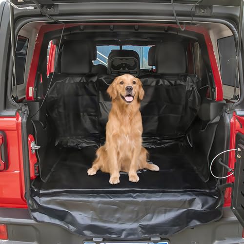BESTAOO Dog Trunk Liner for Jeep - Heavy Duty Waterproof Oxford Cargo Protector for 2007-2025 Wrangler JK JL 4-Door, Nonslip Washable Pet Seat Cover & Anti-Scratch Liner (Star) - Image 1