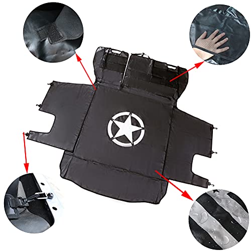 BESTAOO Dog Trunk Liner for Jeep - Heavy Duty Waterproof Oxford Cargo Protector for 2007-2025 Wrangler JK JL 4-Door, Nonslip Washable Pet Seat Cover & Anti-Scratch Liner (Star) - Image 5