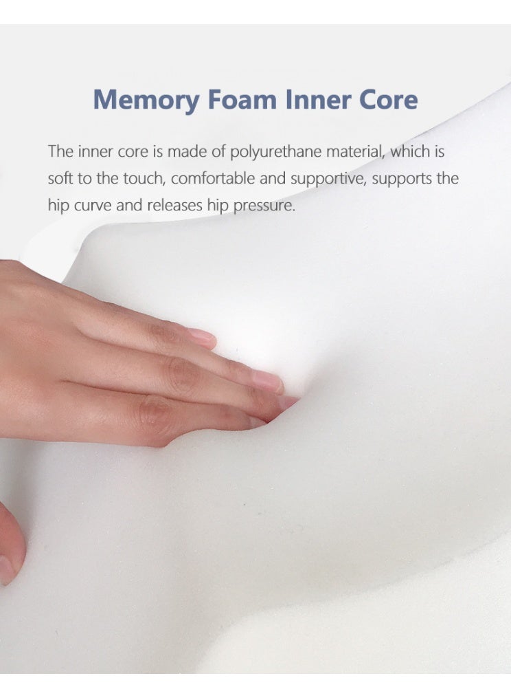 XiuWoo Portable BBL Pillow, Seat Pillows, Seat Pillows, Support Cushions, Seat Cushion Pillow, Booster Raise Pillow, Leg Support for Car Office Computer Chair - Image 2