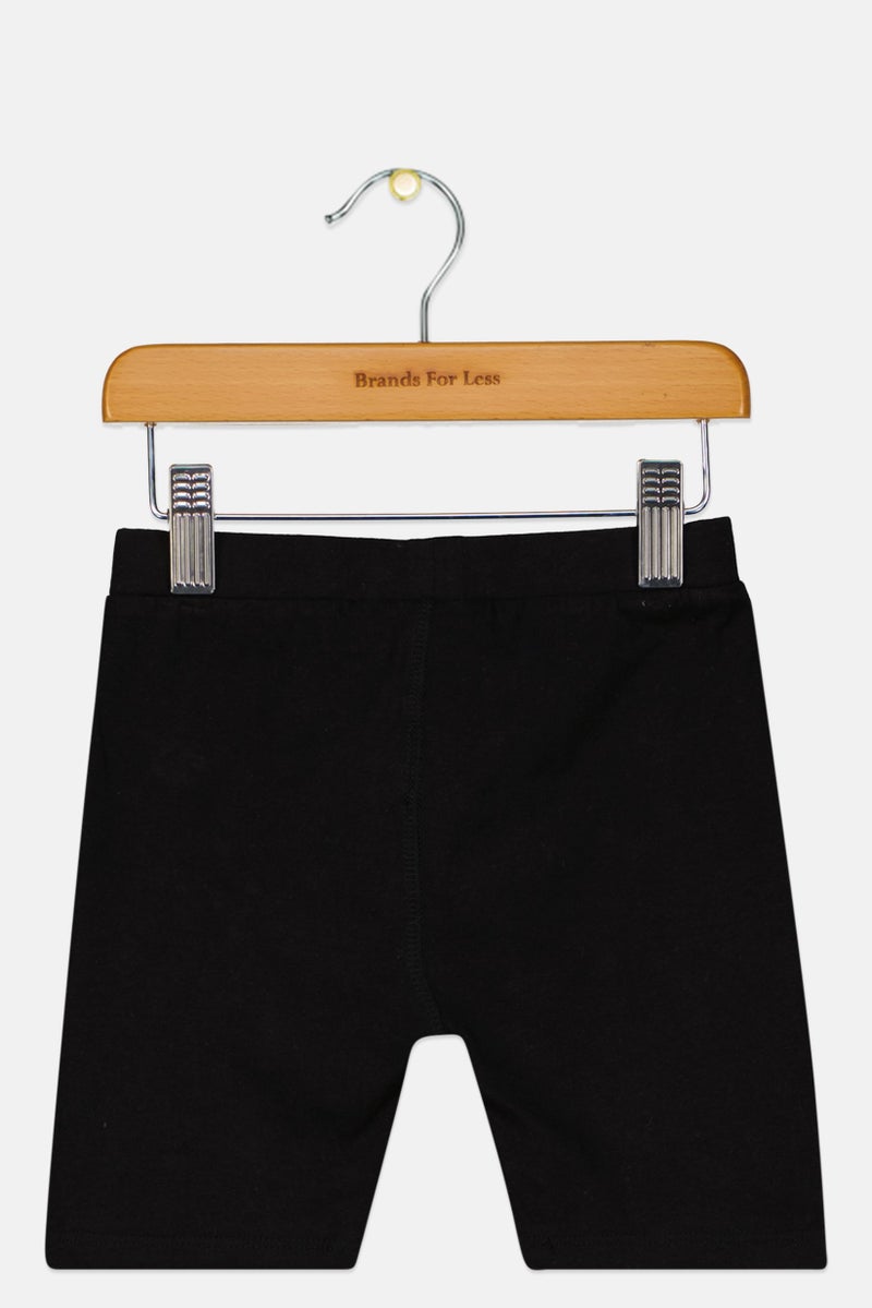 Ellesse Toddlers Girl Brand Logo Cycle Shorts, Black - Image 2