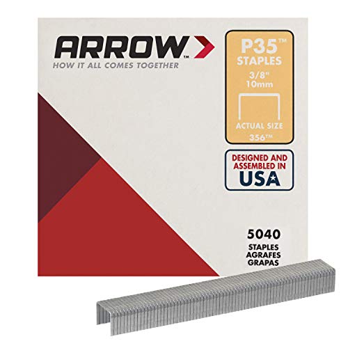 Arrow Fastener دبابيس Arrow 356 P35 الثقيلة لتثبيت الورق، الأكياس، الكرتون، الحرف، والمكاتب، بطول ساق 3/8 بوصة، وحجم تاج 3/8 بوصة، 5040 قطعة - Image 1