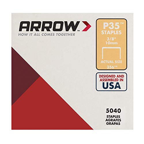 Arrow Fastener دبابيس Arrow 356 P35 الثقيلة لتثبيت الورق، الأكياس، الكرتون، الحرف، والمكاتب، بطول ساق 3/8 بوصة، وحجم تاج 3/8 بوصة، 5040 قطعة - Image 4