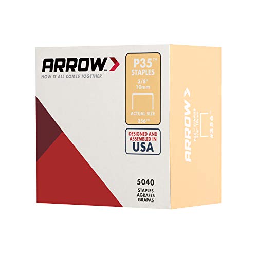 Arrow Fastener دبابيس Arrow 356 P35 الثقيلة لتثبيت الورق، الأكياس، الكرتون، الحرف، والمكاتب، بطول ساق 3/8 بوصة، وحجم تاج 3/8 بوصة، 5040 قطعة - Image 2