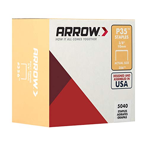 Arrow Fastener دبابيس Arrow 356 P35 الثقيلة لتثبيت الورق، الأكياس، الكرتون، الحرف، والمكاتب، بطول ساق 3/8 بوصة، وحجم تاج 3/8 بوصة، 5040 قطعة - Image 3