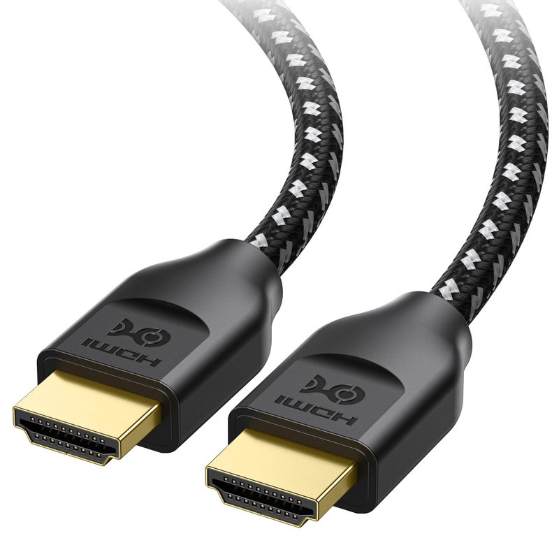 Cable Matters Ultra High Speed HDMI Certified Braided 48Gbps 8K HDMI Cable 164 ft 5m with 8K60Hz 4K240Hz and HDR Support for PS5 Xbox Series XS RTX3080 3090 Apple TV and More in Black
