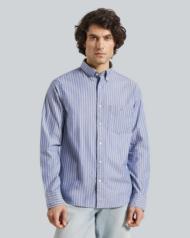 غانت قميص مخطط تويل مصقول