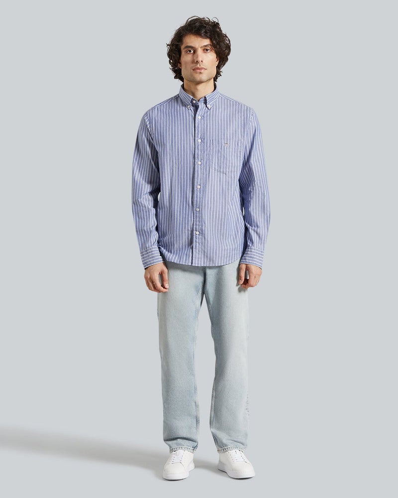GANT Reg Brushed Twill Stripe Shirt - Image 2