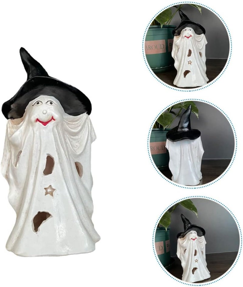 klarako 2pcs Favors or Wizard Mantle DIY Luminous Accessories Glowing Landscaping Vintage White for Home Outdoor Scary Desk with Party Light Ghost Crafts Fireplace Ornaments Figure Bar - Image 5