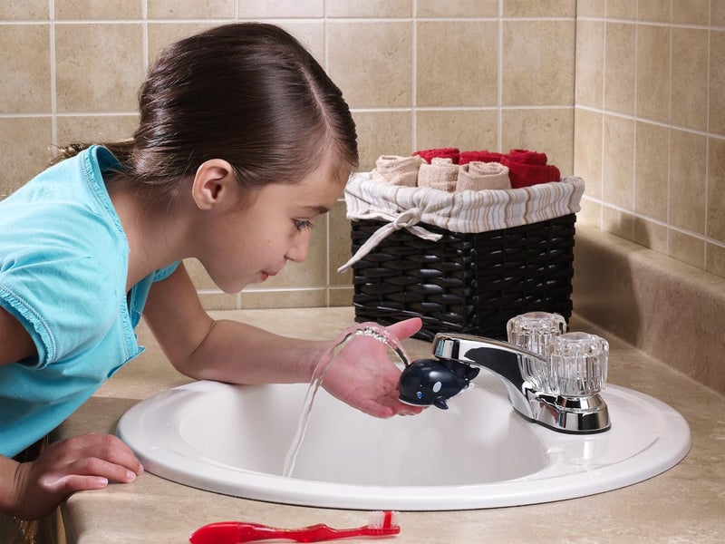 Jokari Whale Bathroom Faucet Water Fountain Attachment Fun Animal Design to Make Teeth Brushing and Rinsing Fun 2 - Image 2