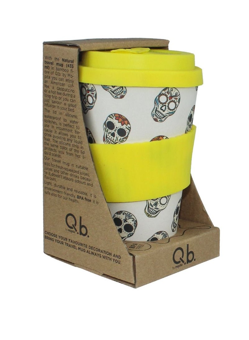 Mopita Natural Tea And Coffee Mug With Stylish Gamers Design With Silicone Lid And Comfortable Grip Best for Healthy Lifestyle, Takeaway Coffee Cup In An Elegant Way Made of Organic Natural Bamboo Fibre  - Image 5
