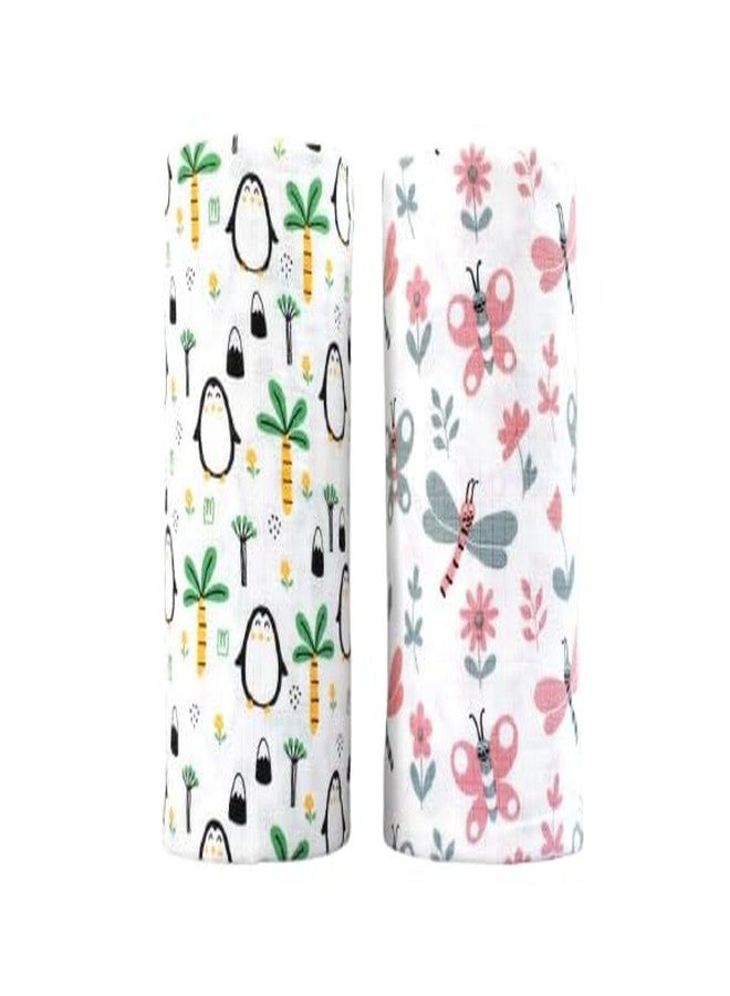 Tiny Moon Muslin Swaddle for Babies | Receiving Towel for Newborns | Wrap Cloth for Babies| 100 * 100 cm | 0 to 24+ Months (2) - Image 2