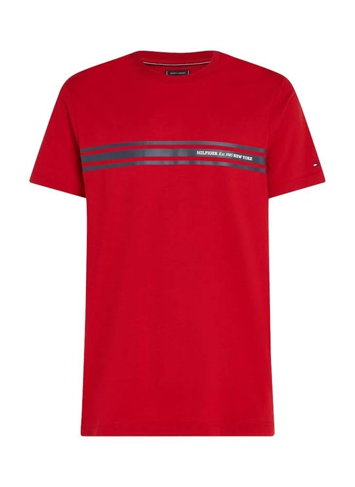 تومي هيلفيغر Stripe Crew Neck T-Shirt
