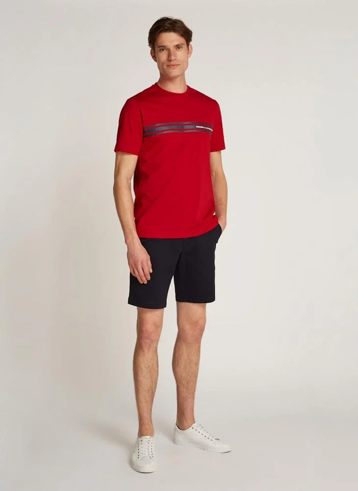 تومي هيلفيغر Stripe Crew Neck T-Shirt
