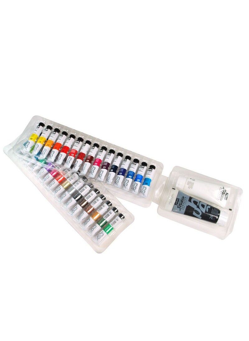 Pebeo Studio Acrylic Paints Large Fold out Set of 32 Tubes 30 X 20ml 2 X 100ml