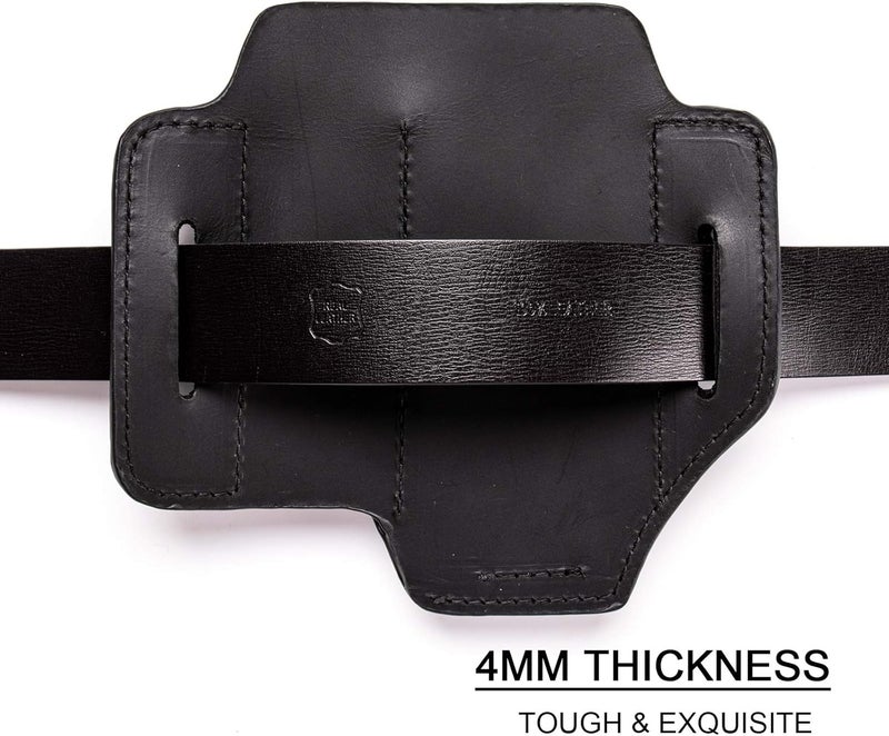 Gentlestache Leather Sheath for Leatherman Multitool - EDC Pocket Organizer with Key Holder and Flashlight Sheath - Black - Image 3