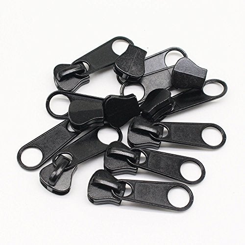 YaHoGa #10 Large Plastic Zipper by The Yard Bulk Black 5 Yards with 10pcs Long Sliders for DIY Sewing Tailor Crafts Canvas Bags Tents (5 Yards) - Image 4