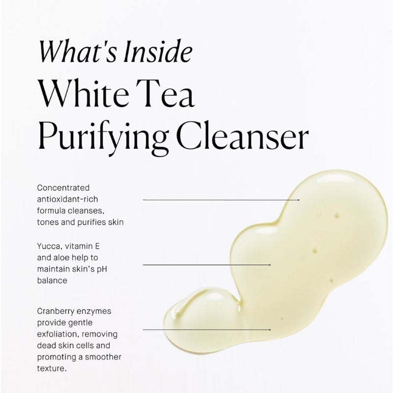 ARCONA White Tea Purifying Water Based Cleanser For Sensitive Skin - Gentle Face Wash For Women - Exfoliating Face Wash, Cranberry, Yucca, Vitamin E, Aloe - Made In The USA - 3.67oz. Made In The USA - Image 2