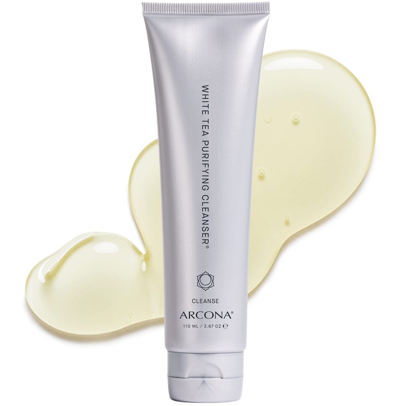ARCONA White Tea Purifying Water Based Cleanser For Sensitive Skin - Gentle Face Wash For Women - Exfoliating Face Wash, Cranberry, Yucca, Vitamin E, Aloe - Made In The USA - 3.67oz. Made In The USA - Image 1
