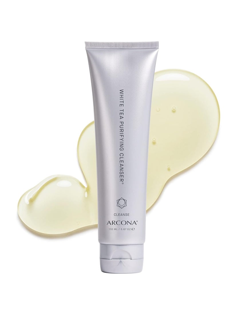 Arcona ARCONA White Tea Purifying Water Based Cleanser For Sensitive Skin - Gentle Face Wash For Women - Exfoliating Face Wash, Cranberry, Yucca, Vitamin E, Aloe - Made In The USA - 3.67oz. Made In The USA - Image 1