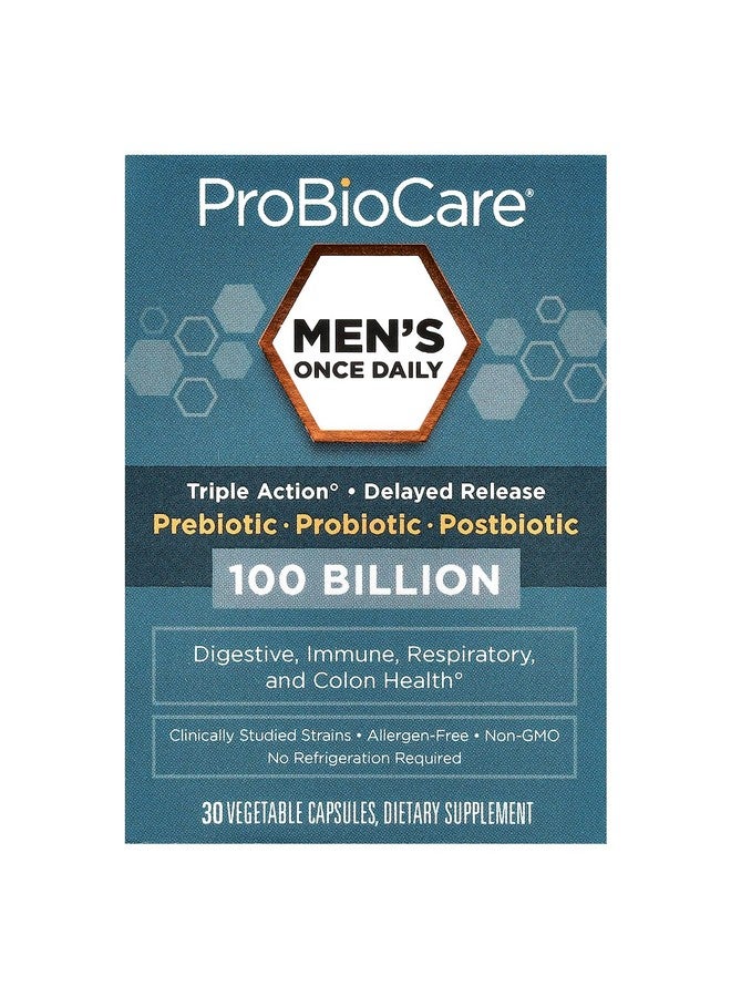 ProBioCare MenaTMs Once Daily Probiotic a Digestive Health a 100 Billion CFU of Probiotics (30 Capsules) - Image 1