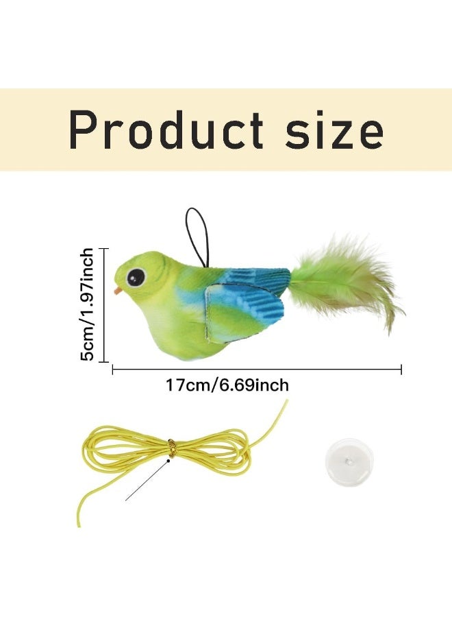 NeoStyle 2pcs Hanging Cat Toy, Door Hanging Cat Toy, Hanging Interactive Toys for Indoor Cats Kitten Play Chase Exercise, Interactive Cat Exercise Toy with Lifelike Bird Chirp(droplet shaped) - Image 2