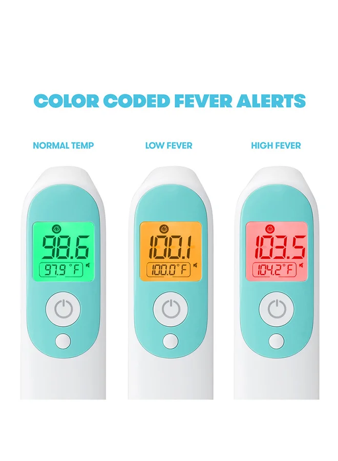 fridababy Infrared Thermometer 3 In 1 Ear, Forehead + Touchless For Babies, Toddlers, Adults, And Bottle Temperatures, White, 068, 5 Piece Set