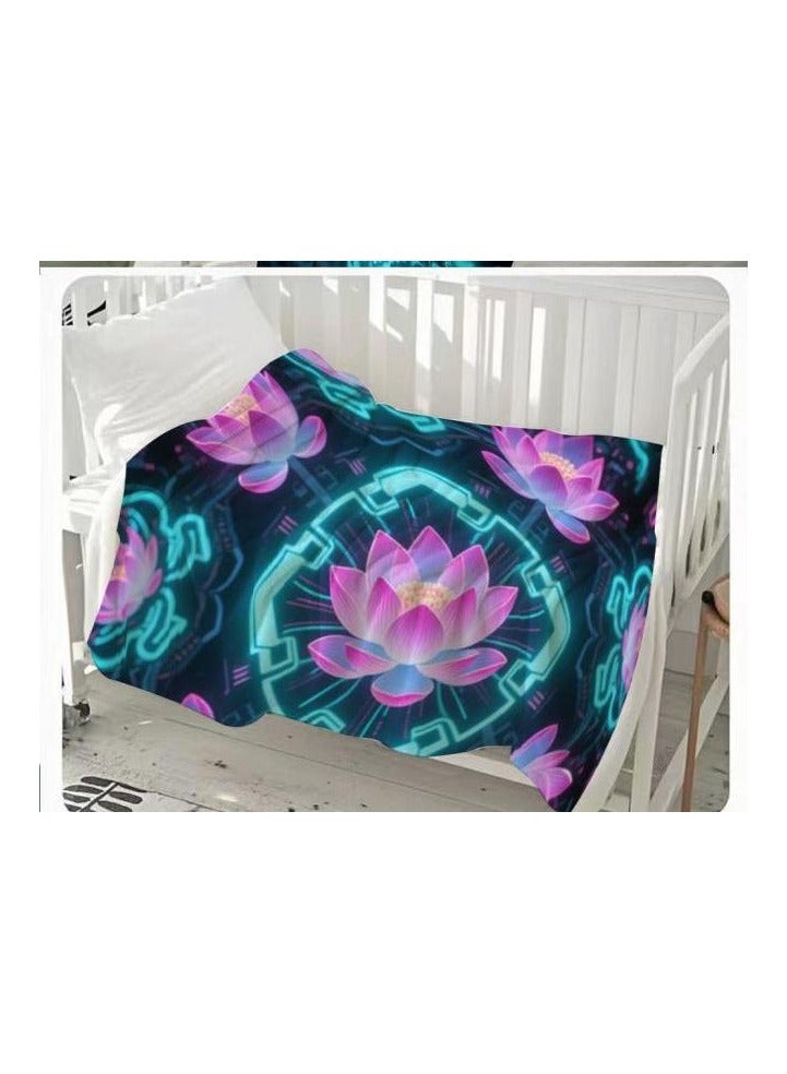 general Flannel thin blanket (warm and comfortable, suitable for sleep, gaming, dust removal and sandproof) 150cm*200cm - 675 - Image 1