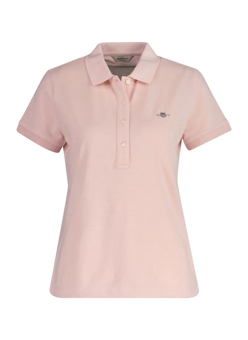 GANT Gant Slim Sheild Cap Sleeve Pique Polo