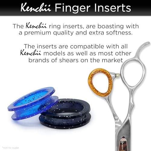Kenchii Extra Soft Premium Shear Finger Ring Inserts - Thick, Quality Comfort. Elevate Your Grooming Experience with Precision and Style in Multiple Colors (Black) - Image 2