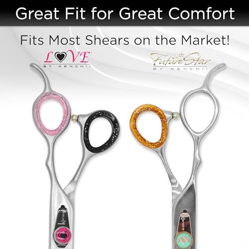 Kenchii Extra Soft Premium Shear Finger Ring Inserts - Thick, Quality Comfort. Elevate Your Grooming Experience with Precision and Style in Multiple Colors (Black) - Image 4