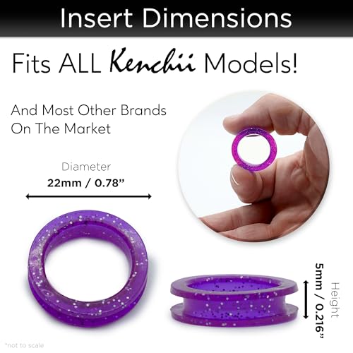 Kenchii Extra Soft Premium Shear Finger Ring Inserts - Thick, Quality Comfort. Elevate Your Grooming Experience with Precision and Style in Multiple Colors (Black) - Image 3