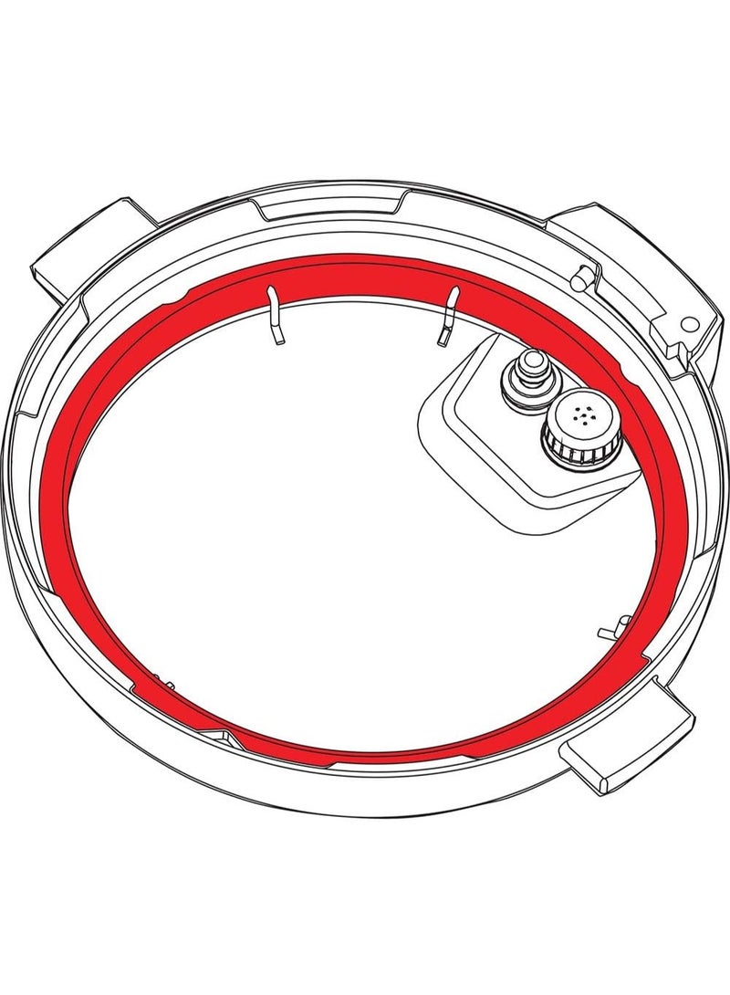2-Pack Sealing Ring, Inner Seal Electric Pressure Cooker Accessories, From the Makers of Pot, Non-Toxic, BPA-Free, Replacement Parts, Red/Blue, 5 and 6 QT - Image 2