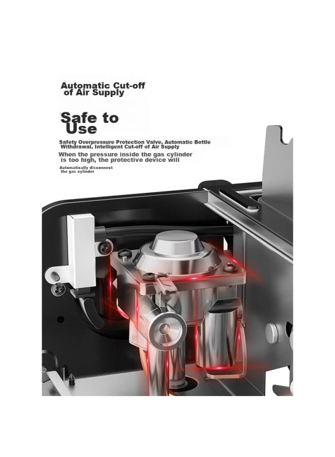 Primitive Man Original Human Portable Gas Stove For Home And Outdoor Use, Camping Stove With Card Magnetic Gas Burner, Suitable For Hot Pot And Tea Brewing - Image 2
