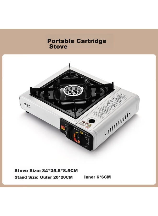 Primitive Man Original Human Portable Gas Stove For Home And Outdoor Use, Camping Stove With Card Magnetic Gas Burner, Suitable For Hot Pot And Tea Brewing - Image 1