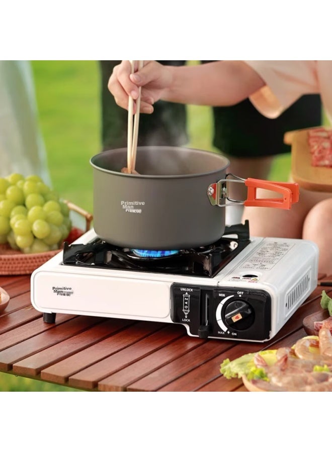 Primitive Man Original Human Portable Gas Stove For Home And Outdoor Use, Camping Stove With Card Magnetic Gas Burner, Suitable For Hot Pot And Tea Brewing - Image 4