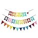 REMASS Rainbow Happy Birthday Banner Colorful Felt Bunting Party Sign for Decorations and Supplies for Kids Adults Boys and Girls - Image 3