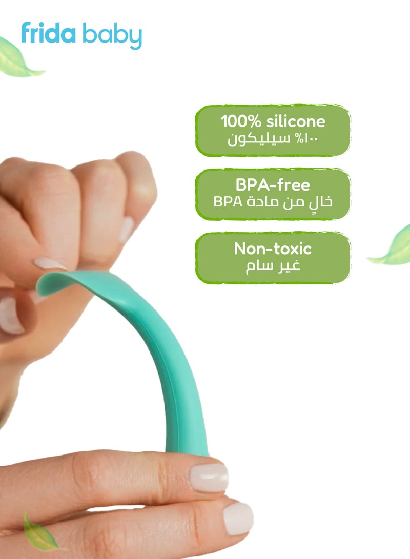 fridababy موزع كريم الحفاضات السيليكوني | ملعقة كريم طفح جلدي صحية مع قاعدة شفط | تطبيق مرهم سلس وخالي من الفوضى | 22.2 × 3.2 سم - Image 5